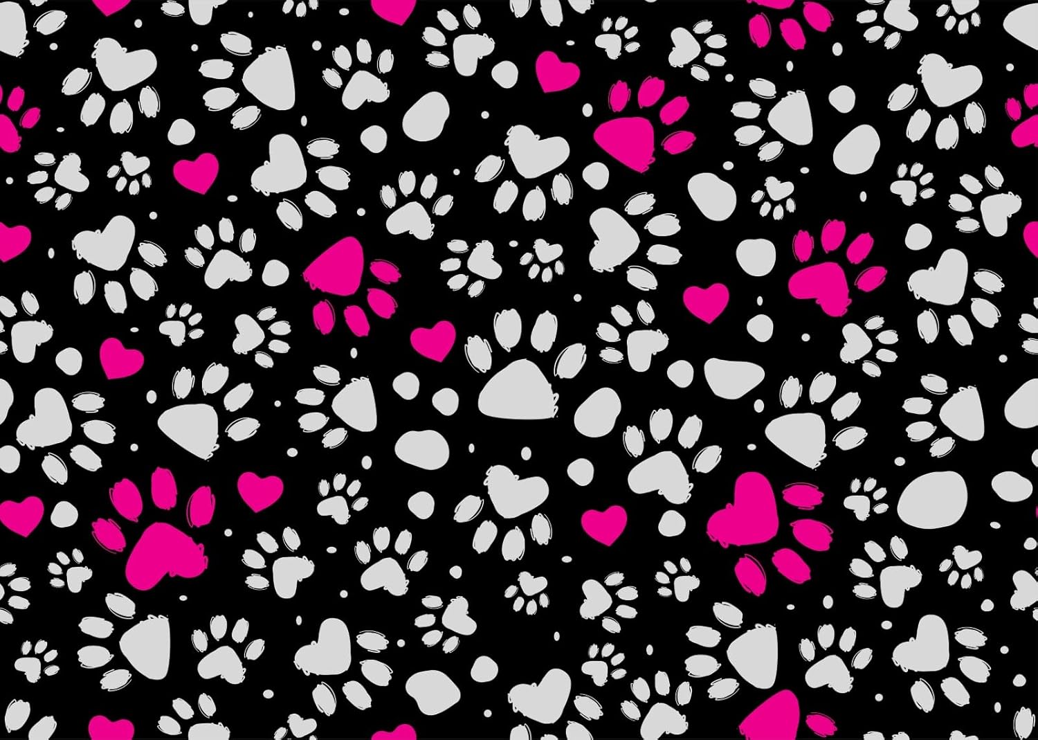 BELECO 5x3FT Paw Print Fabric Backdrop