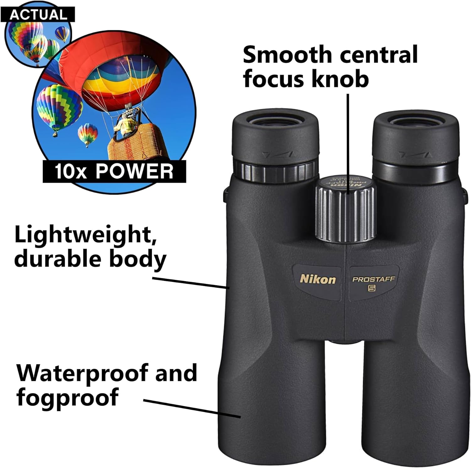 Nikon PROSTAFF 5 10x50 Binoculars with Case and Strap