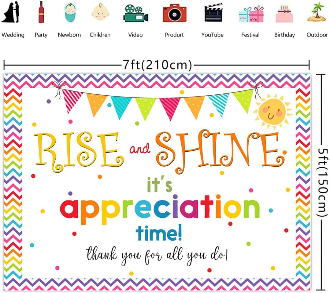 Thank You Banner Backdrop 7x5ft Appreciation Decor