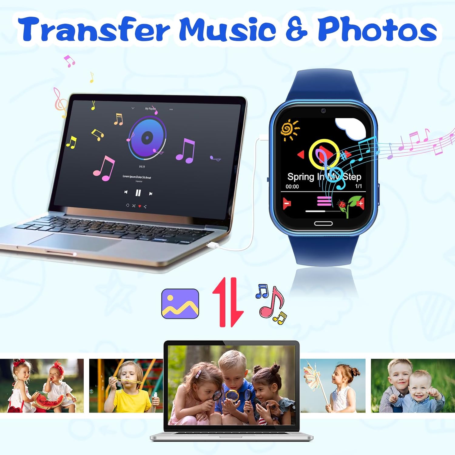 Xipax Kids Smartwatch with 19 Games and Camera