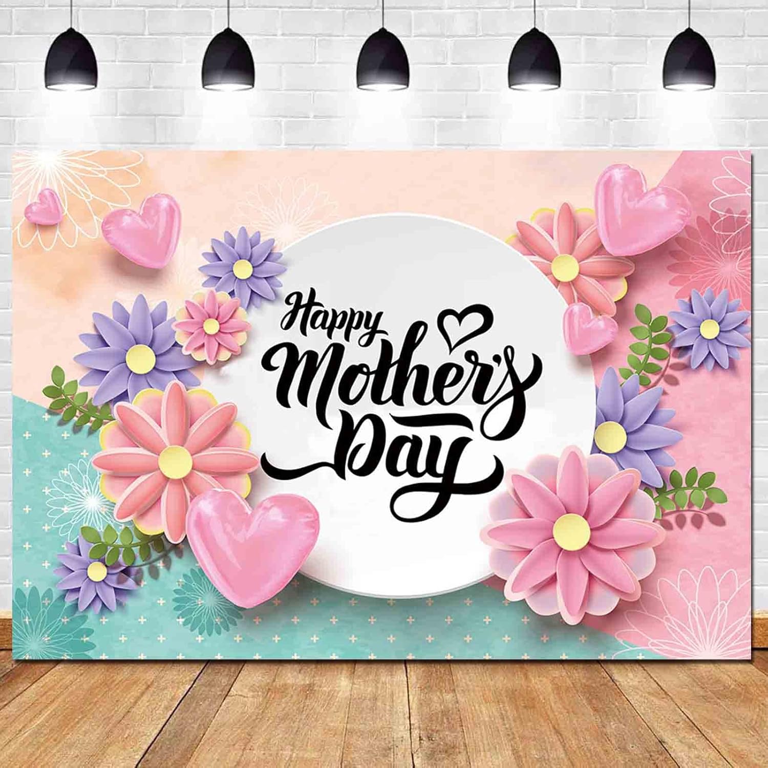 HQM 8x6FT Soft Polyester Floral Photo Background