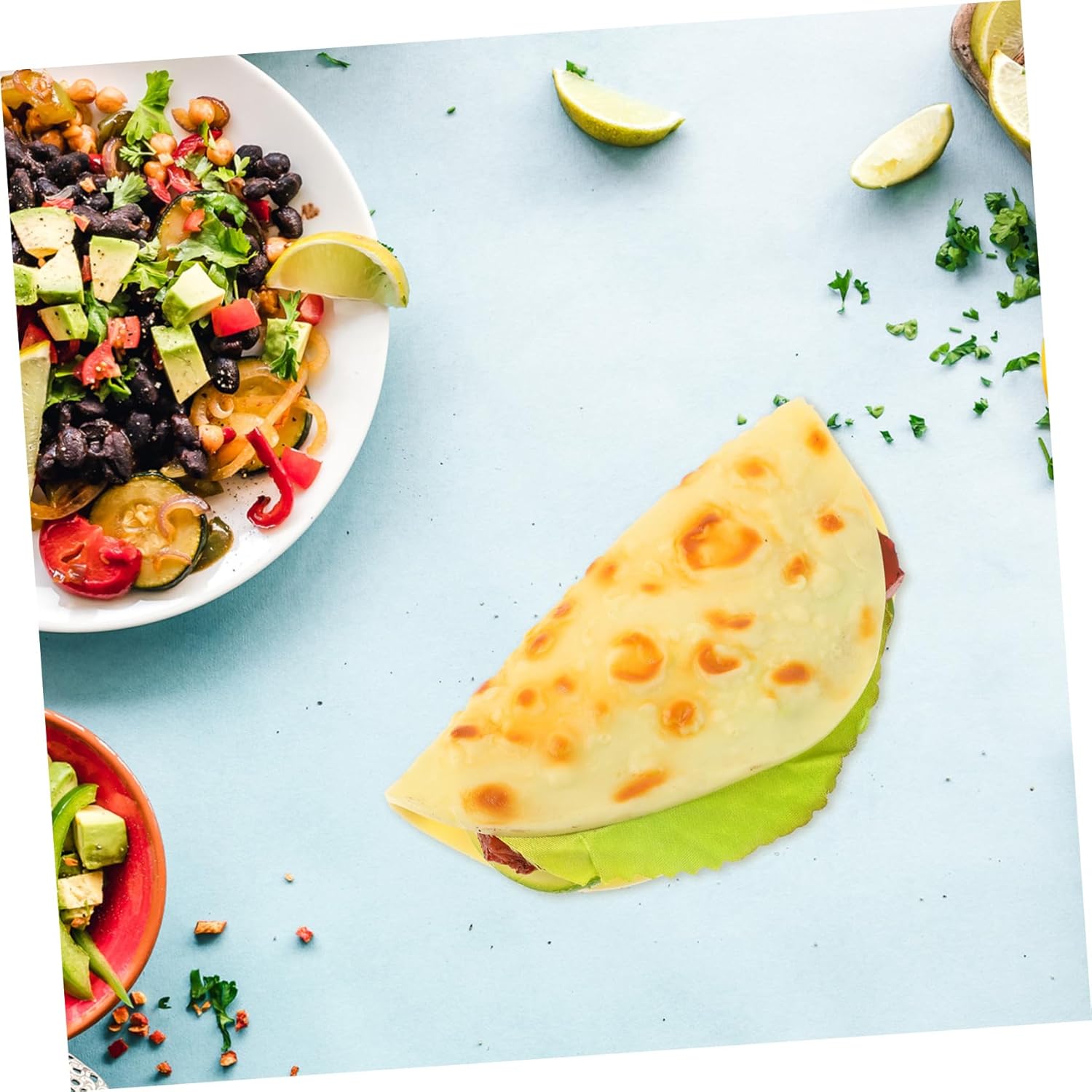 Housoutil Realistic Fake Vegetable Pancake for Photography Props