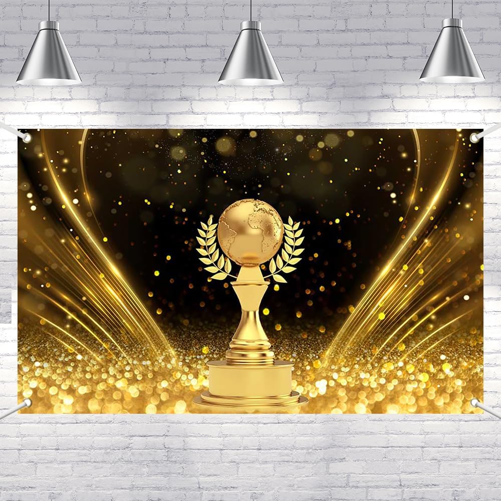 Lofaris Shiny Gold Glitter Winner Banner for Party Decor