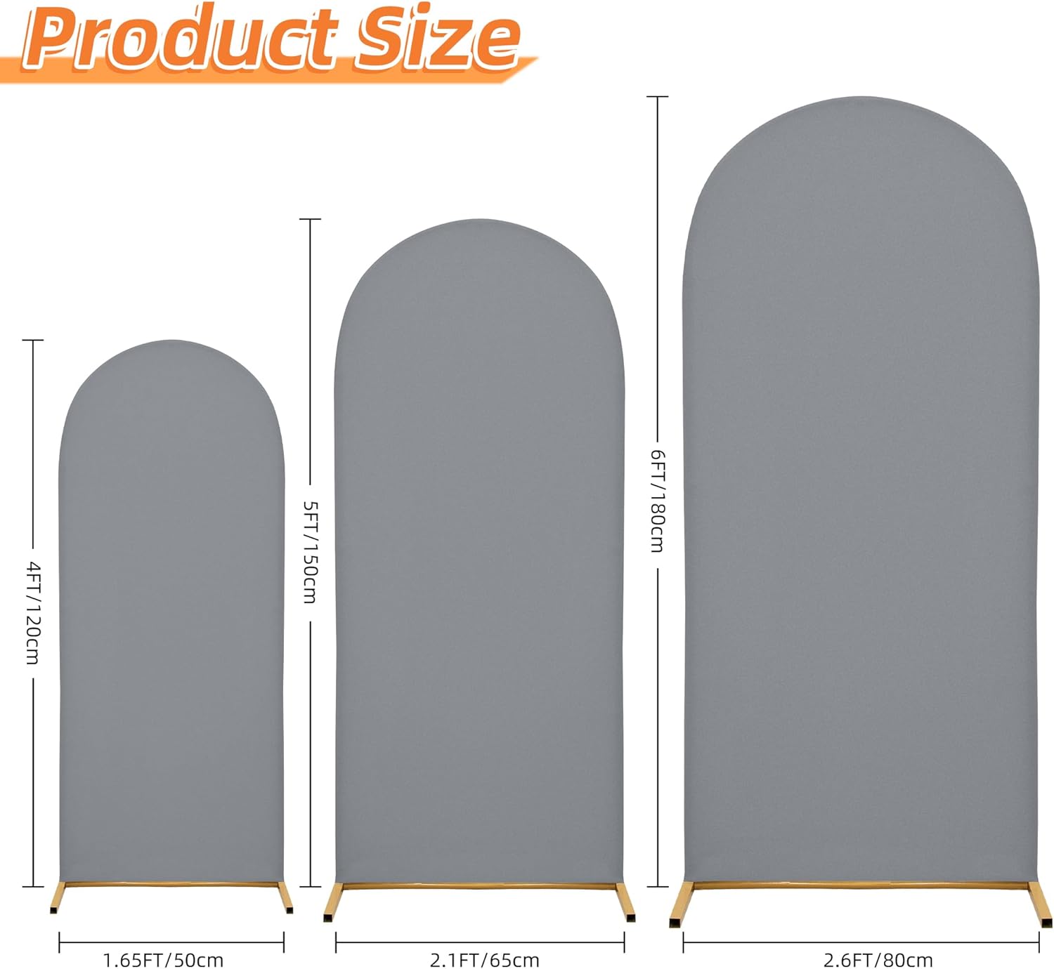 Premium Spandex Wedding Arch Cover 72ft Fitted Backdrop