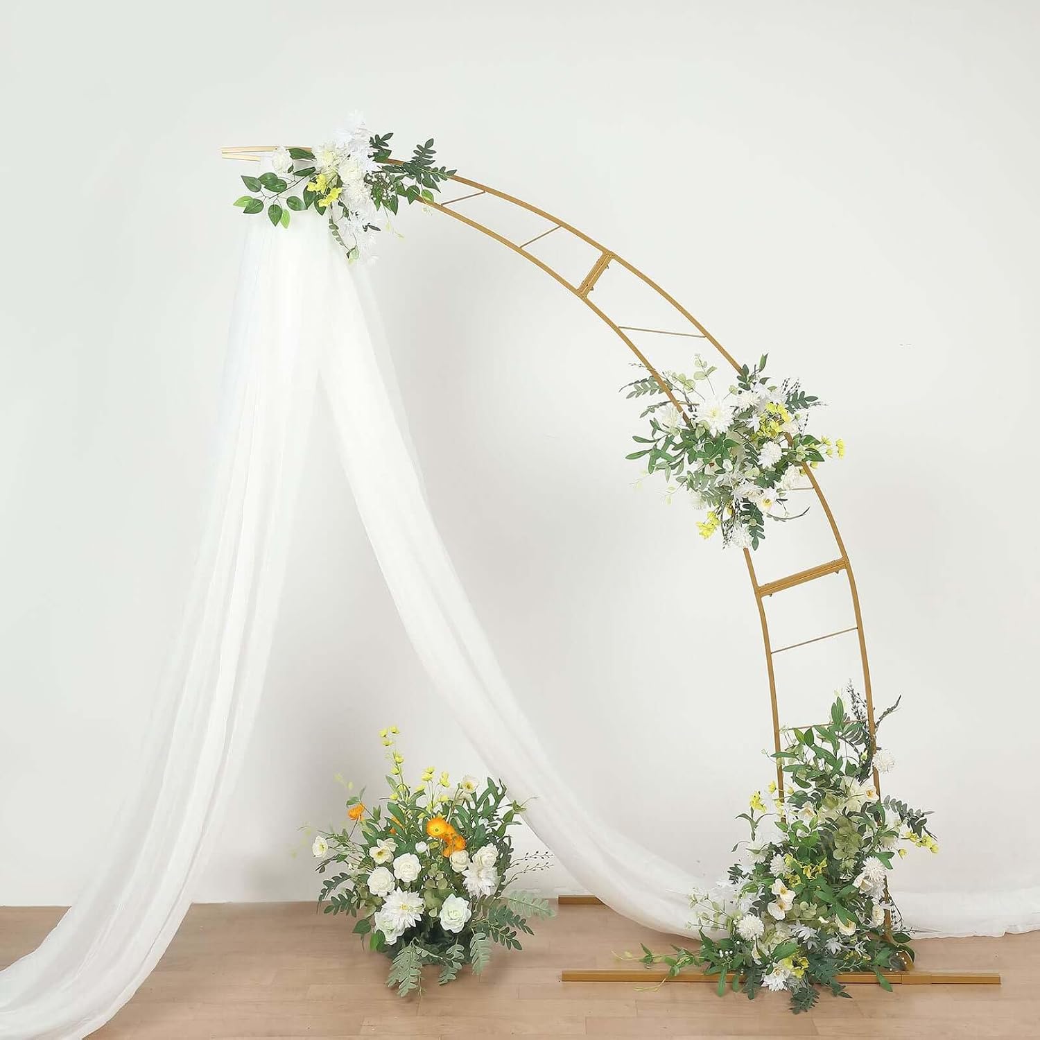 Efavormart 8ft Gold Metal Wedding Arch Photography Backdrop Stand