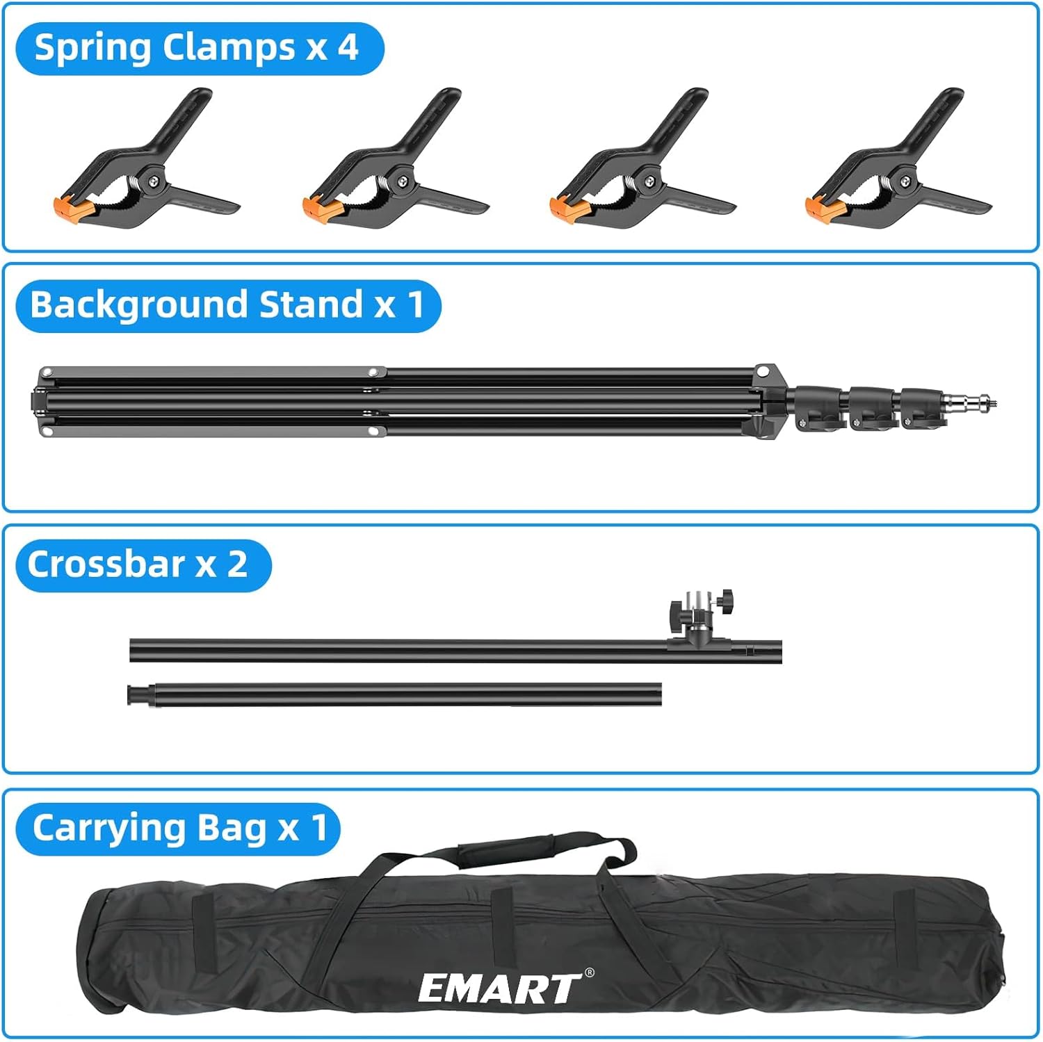 EMART 85 x 5ft T-Shape Backdrop Stand Kit