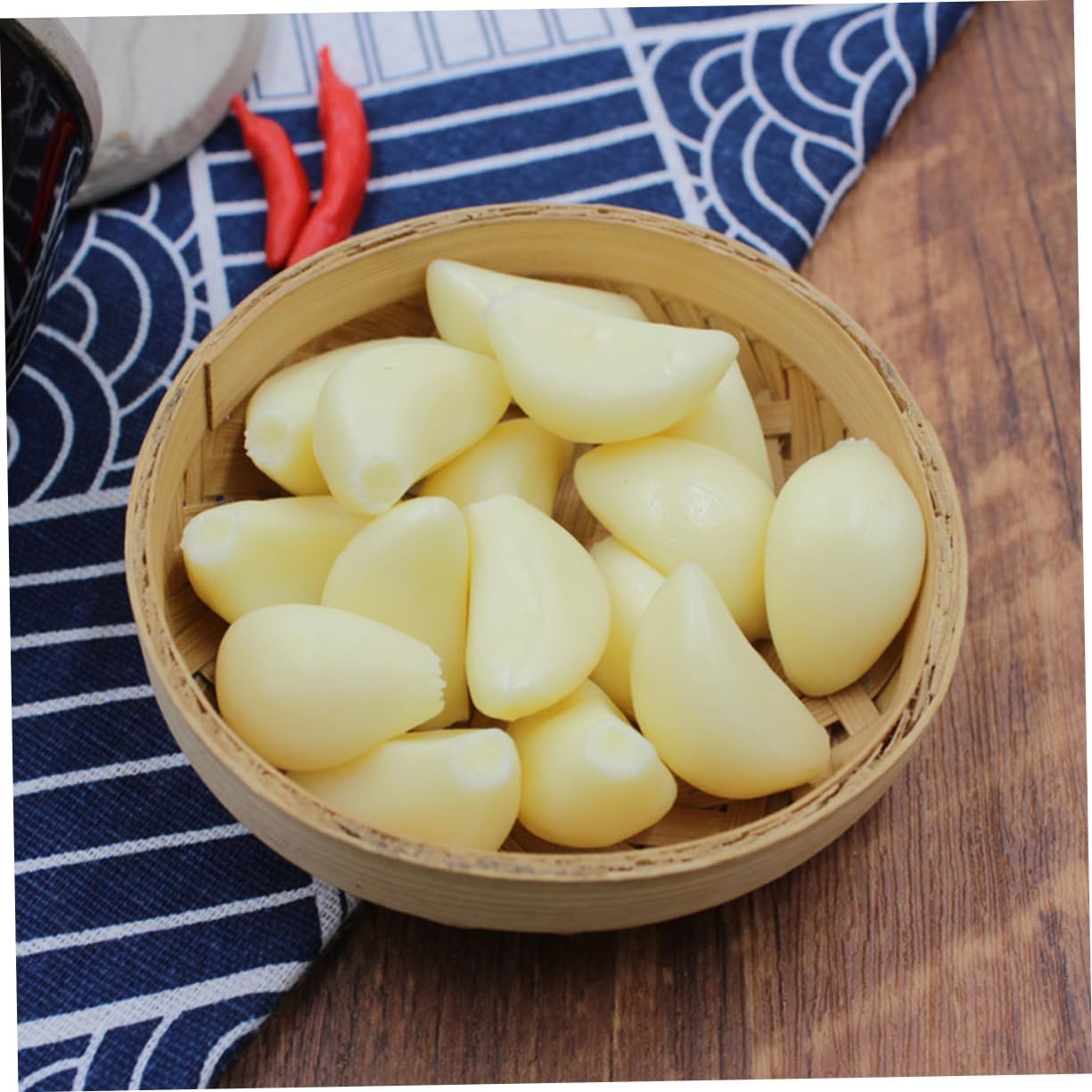 10pcs Realistic Simulated Garlic Cloves Display Props