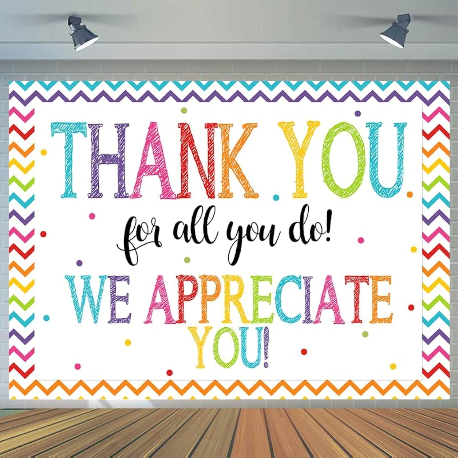 CYLYH 7x5ft Thank You Backdrop for Graduation and Photography