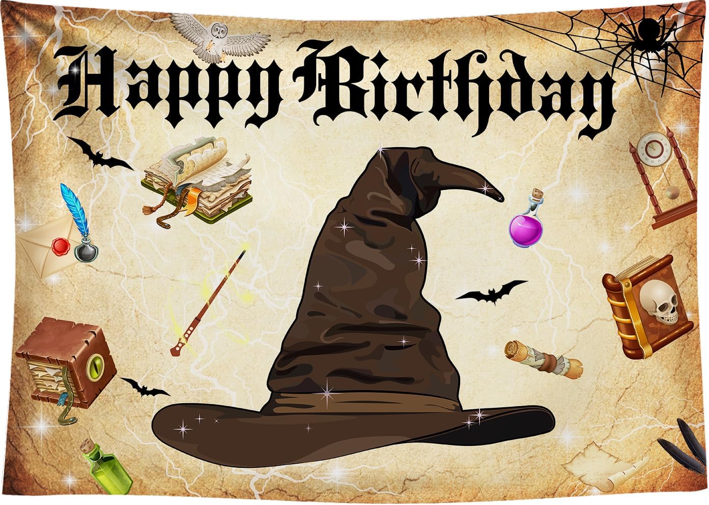7x5FT Magic Wizard Halloween Background for Party Photos