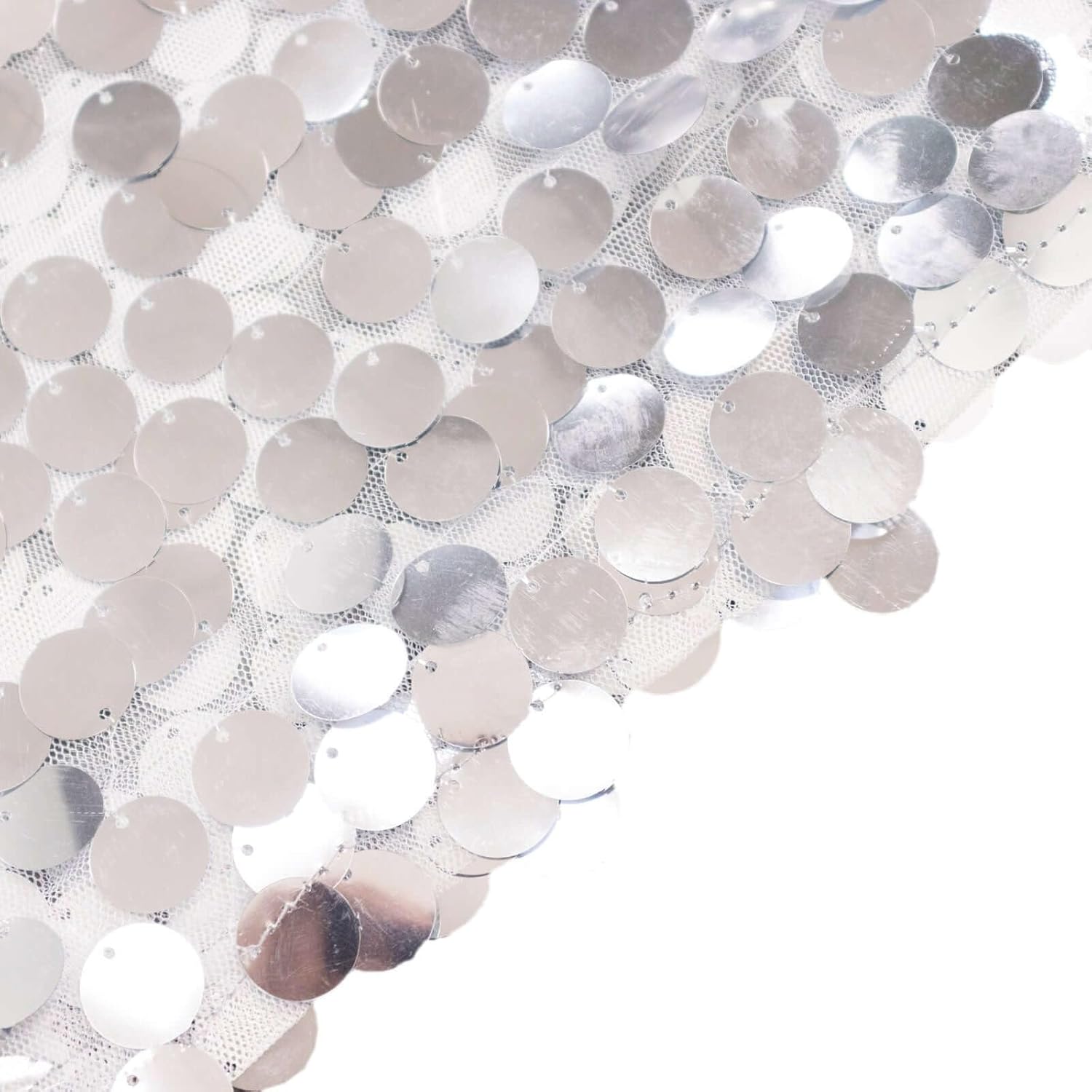 Efavormart 6ft Silver Sequin Chiara Backdrop Stand Cover