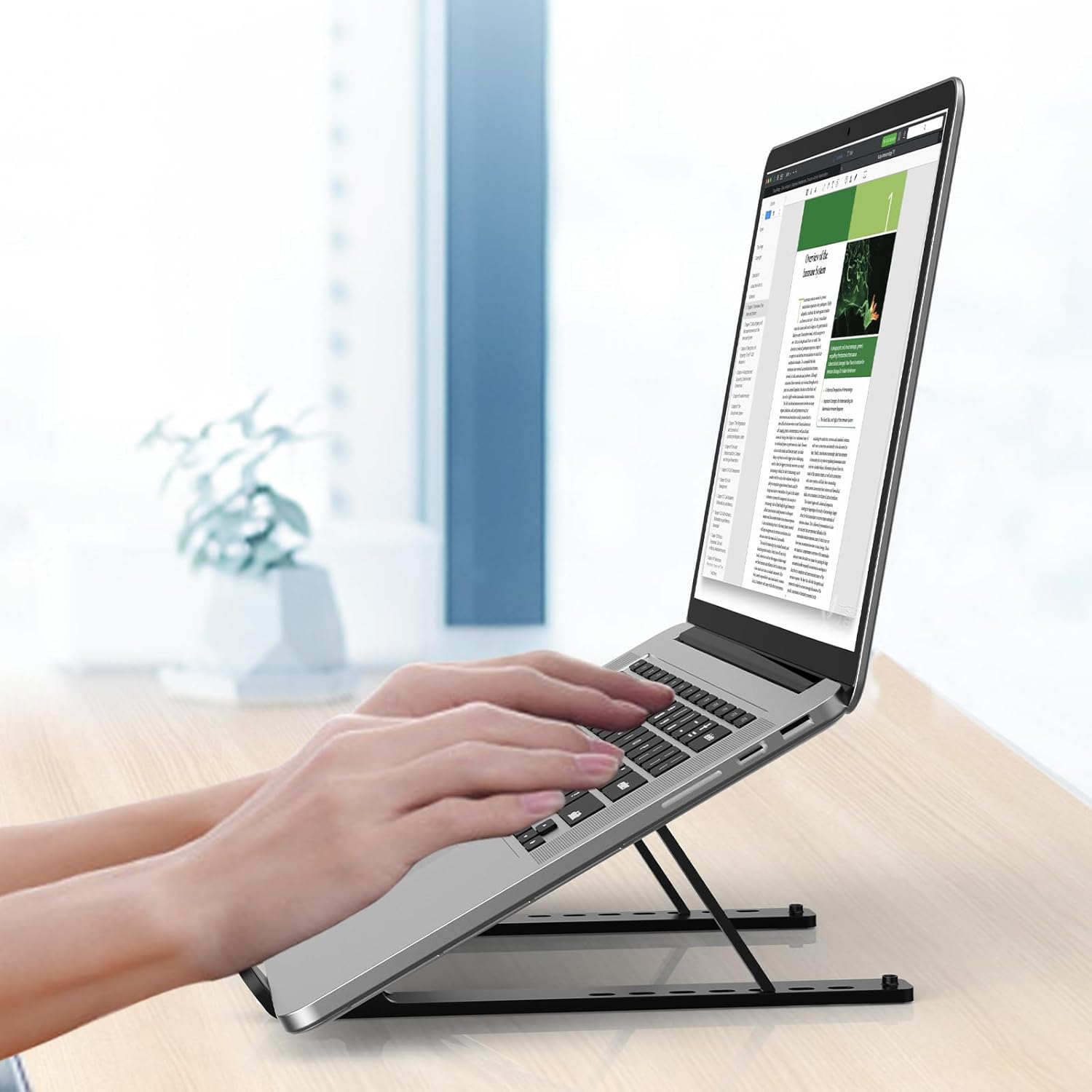 Adjustable Laptop Stand for 10-156 Laptops and Tablets