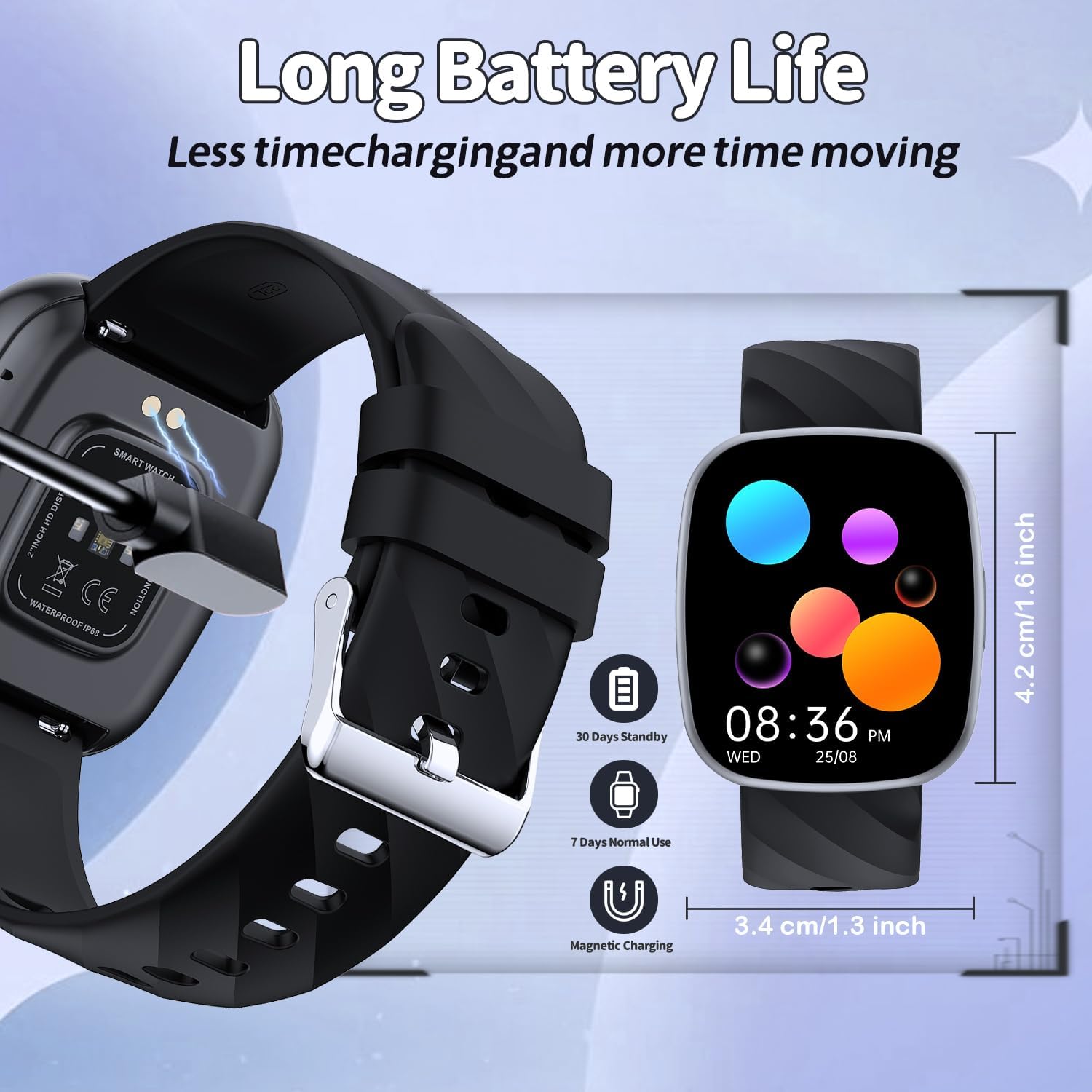 AYATAHA Smart Watch for Kids Ages 5-15 S60K Black