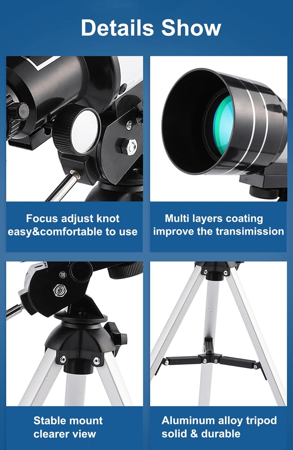 Hoorawwi 70mm Aperture Telescope for Kids and Adults