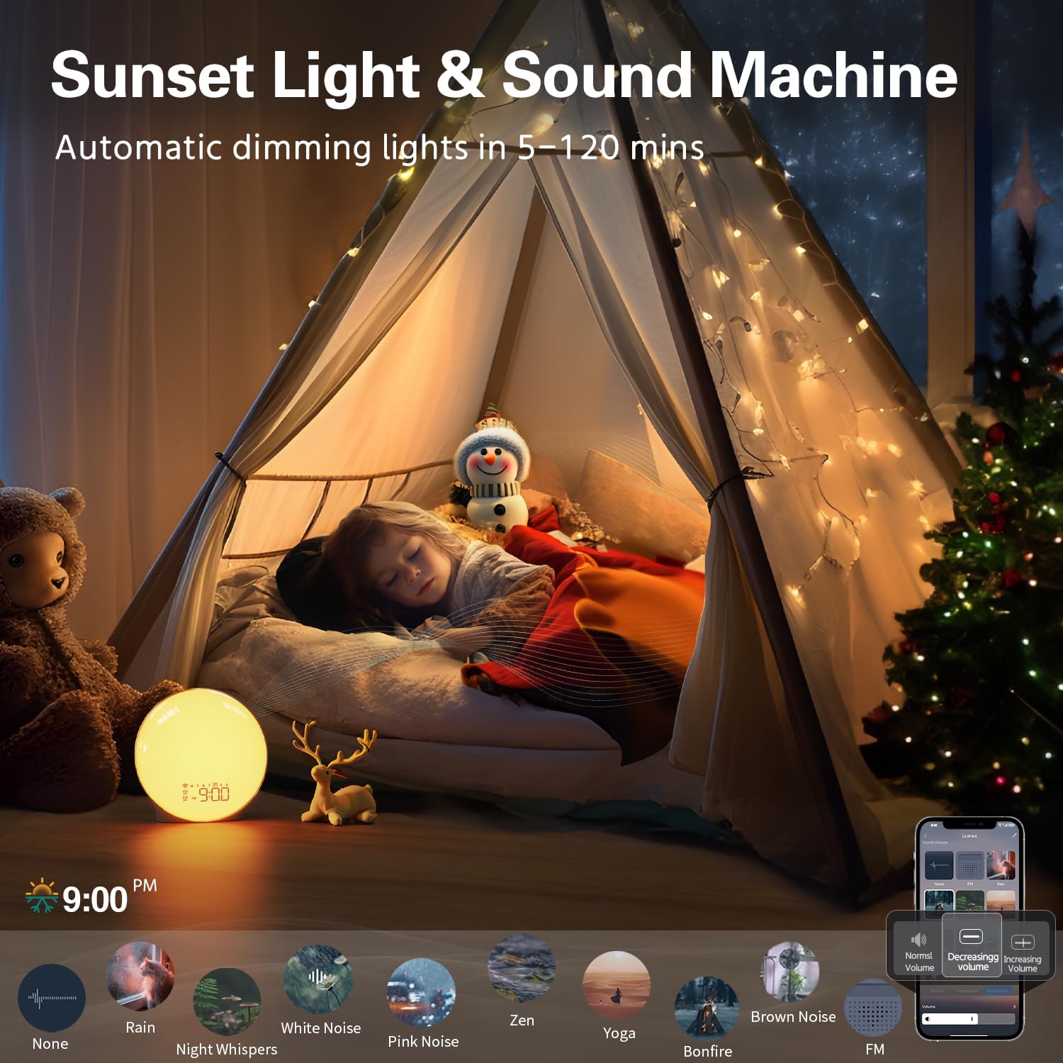MOMILLA Sunrise Alarm Clock with Alexa Compatibility and Dual Alarms