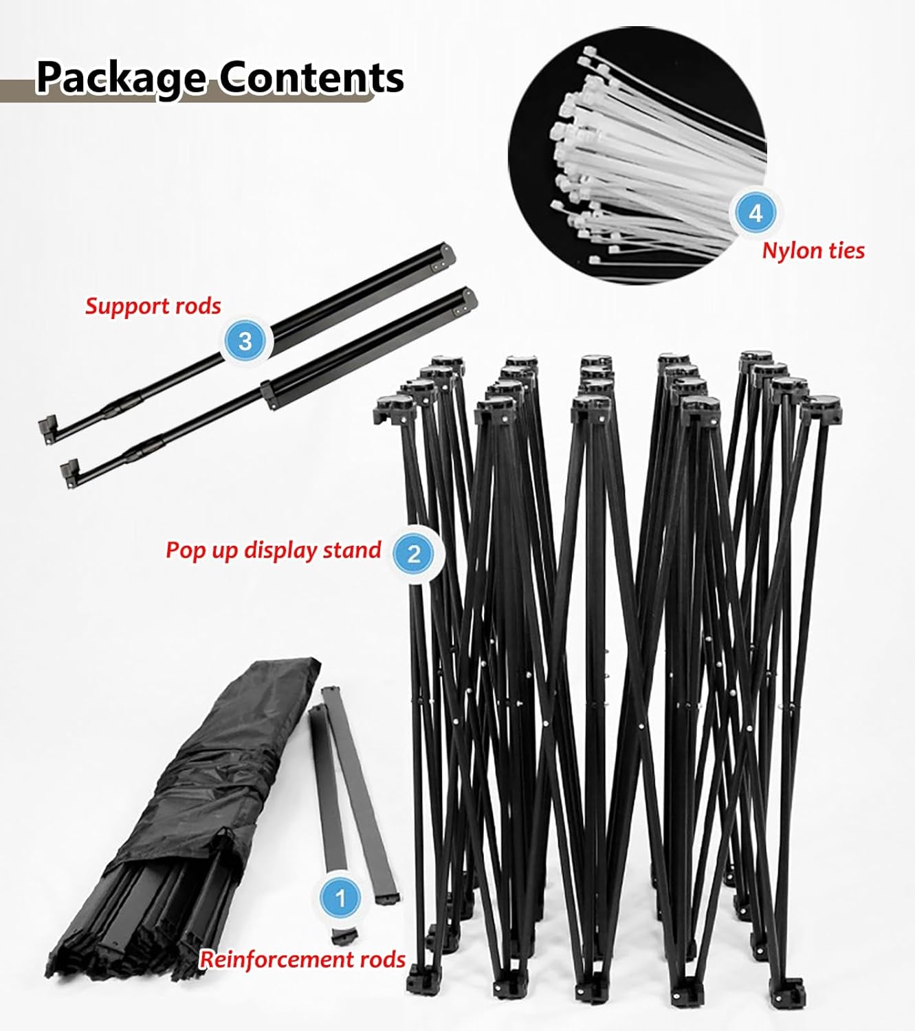 Portable Collapsible Tension Fabric Backdrop Frame Stand 23m x 38m