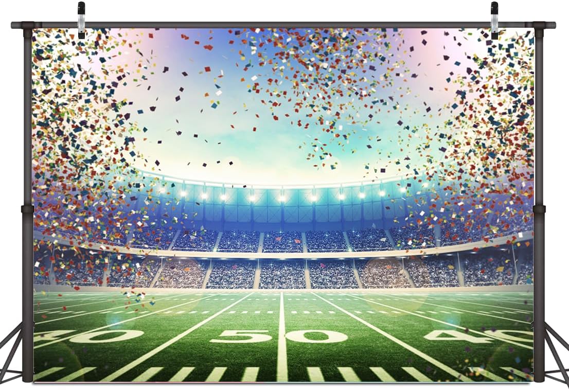 Dudaacvt 7x5FT Super Bowl Backdrop Red White Blue