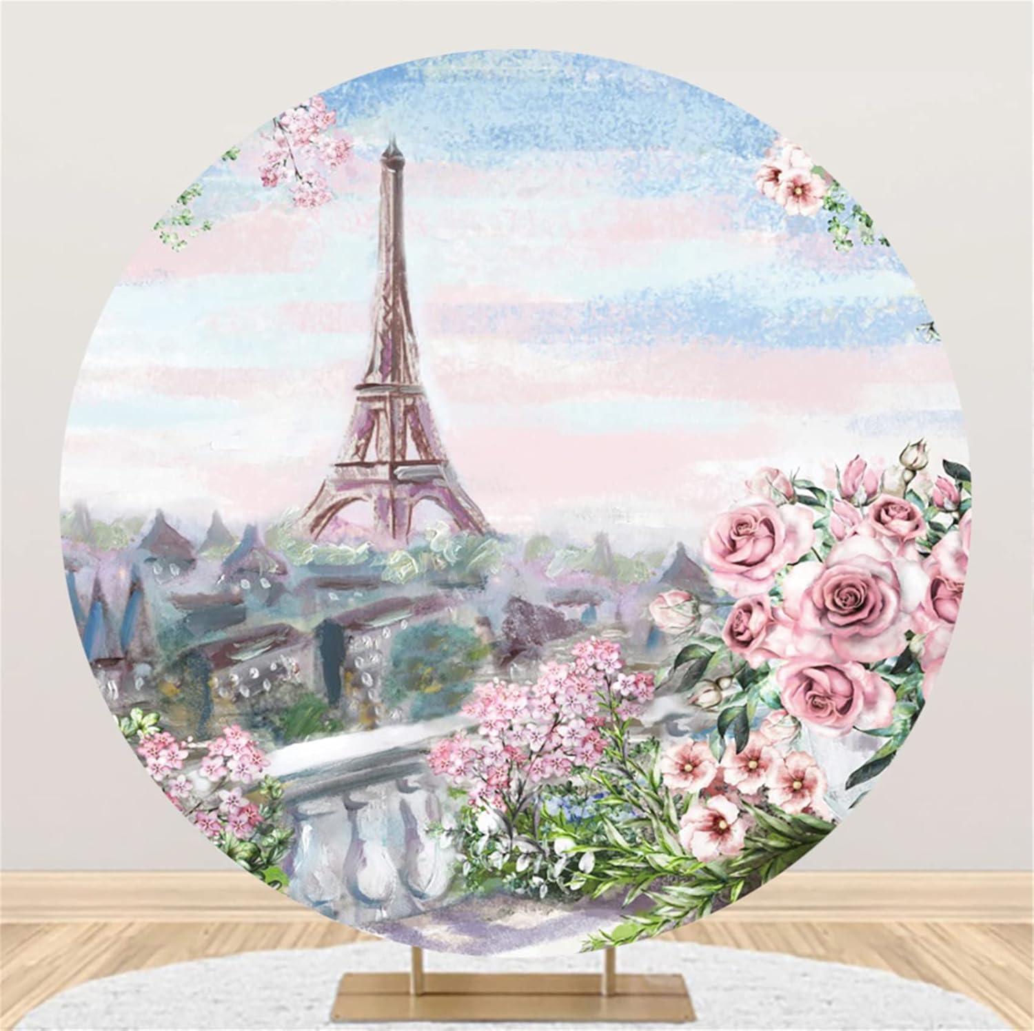 Paris Scenery Round Backdrop 75x75ft for Photography