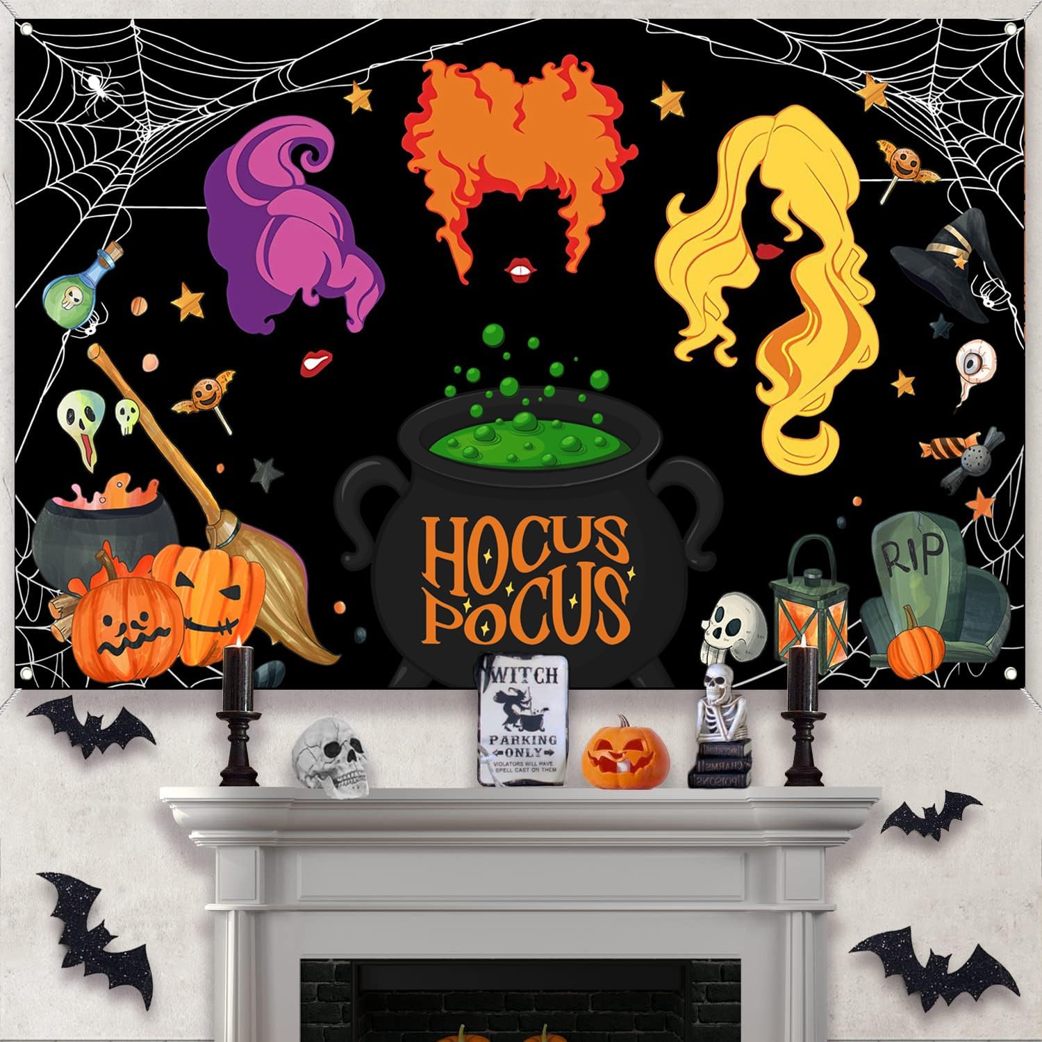 Hocus Pocus Halloween Backdrop Banner 44x72 Inches