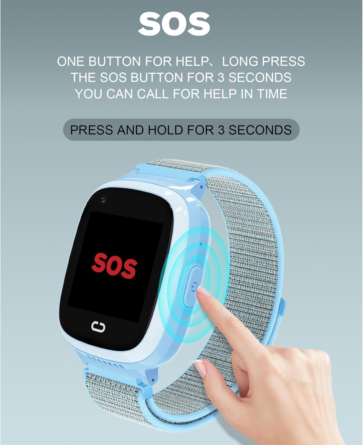PTHTECHUS 4G Kids Smart Watch with GPS and SIM Card