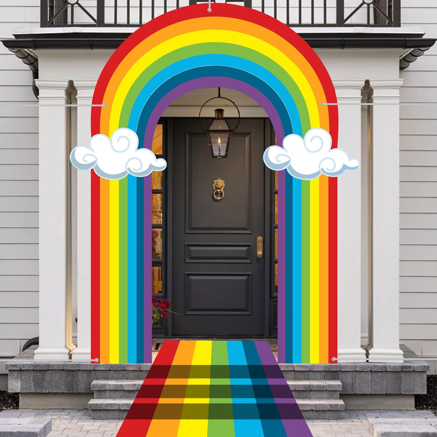 Rainbow Door Banner Floor Runner Entryway Decor
