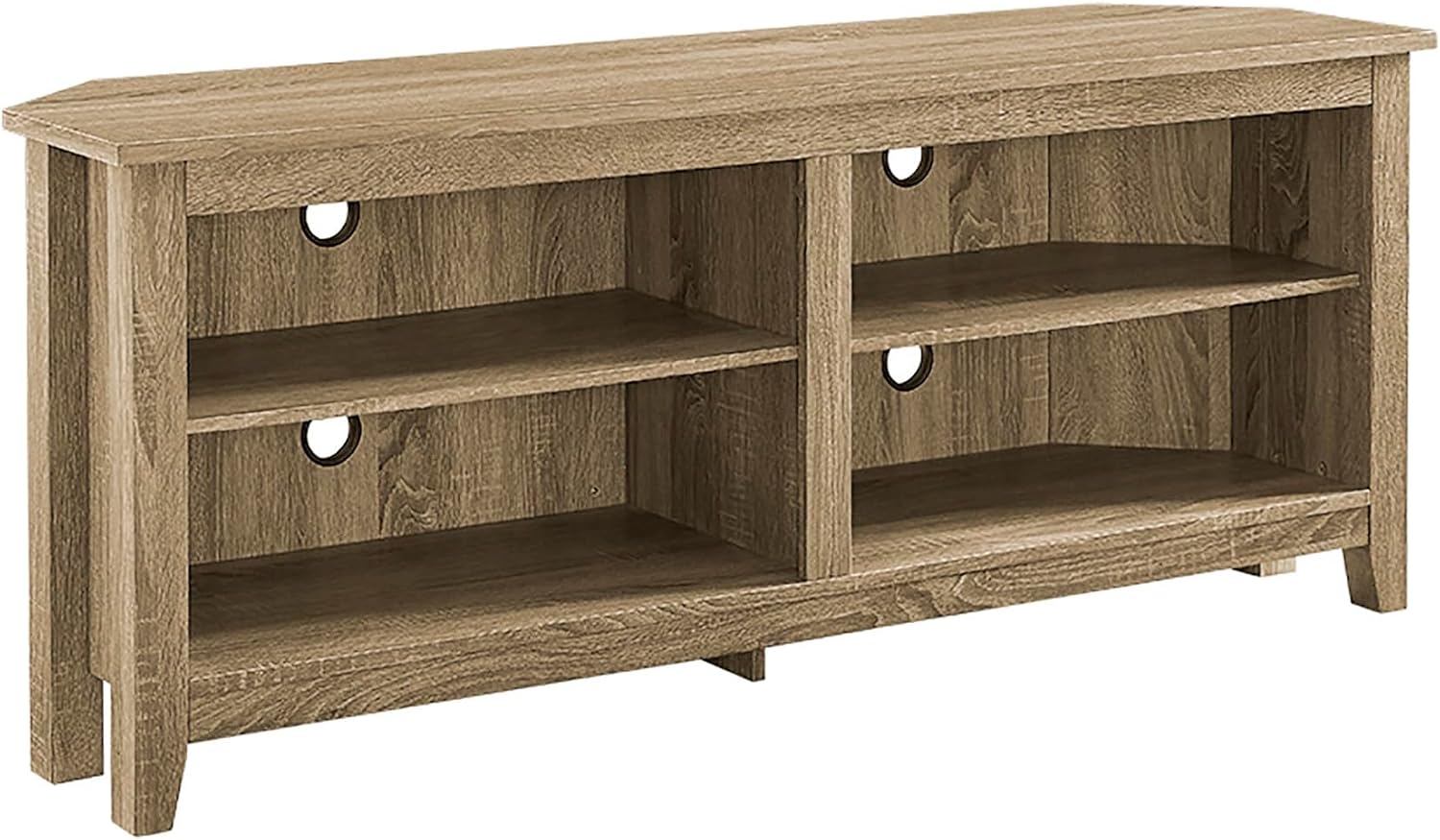 Walker Edison Maxwell Classic 2 Shelf Corner TV Stand