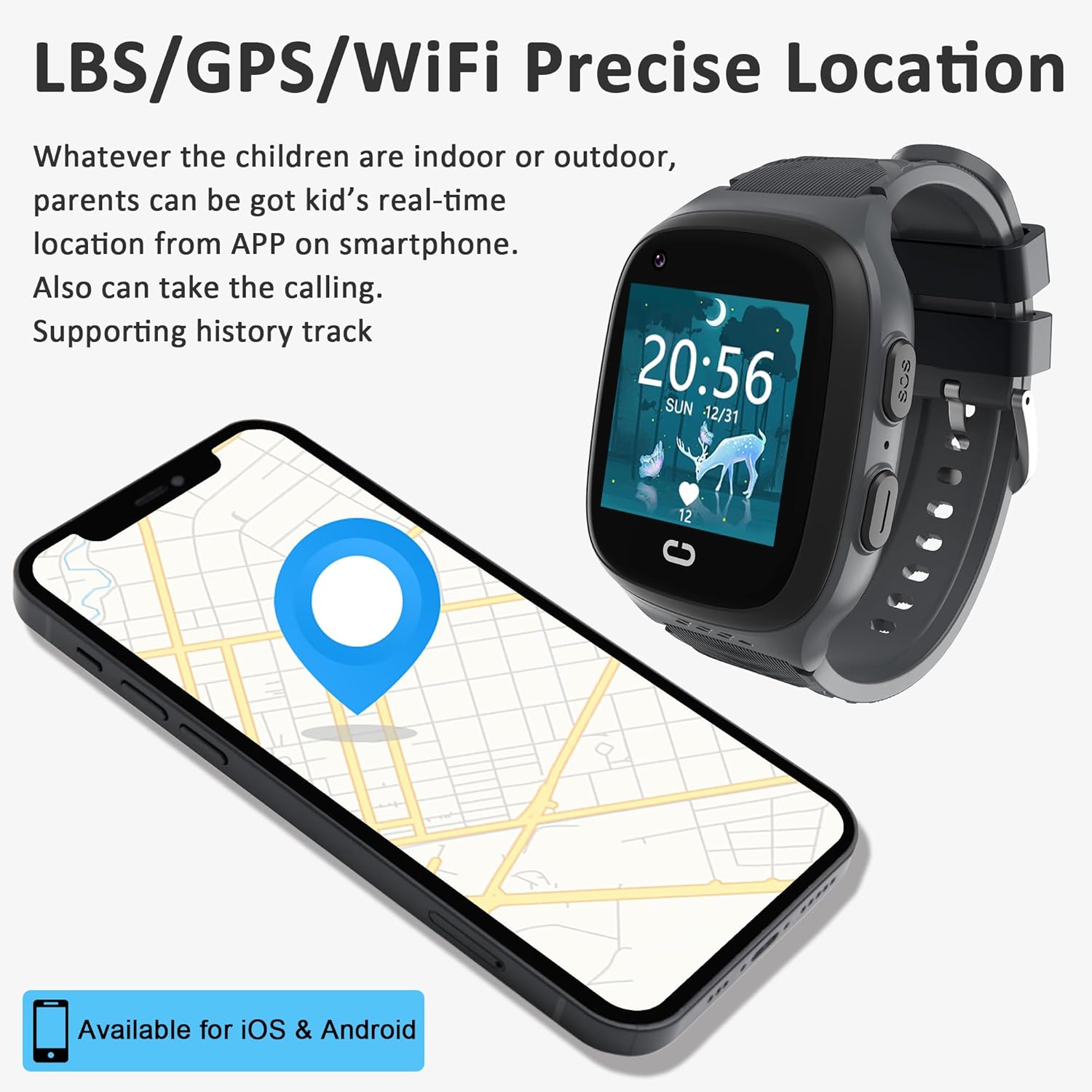 Kids Smart Watch with GPS and Video Calling for Age 5-12