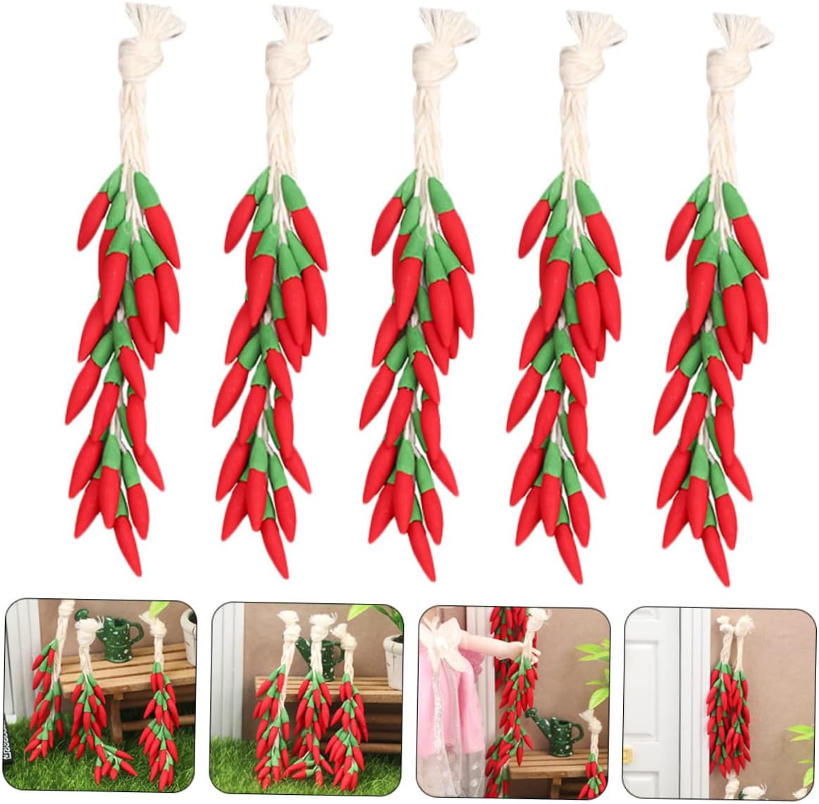 PRETYZOOM Realistic Chili Posing Props for Home and Photo Displays