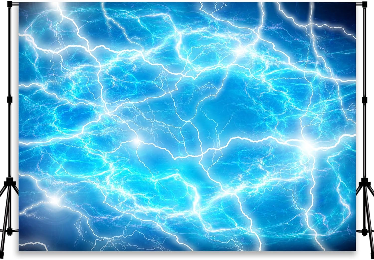 Lightning Sky Backdrop 7x5ft Blue Storm Background
