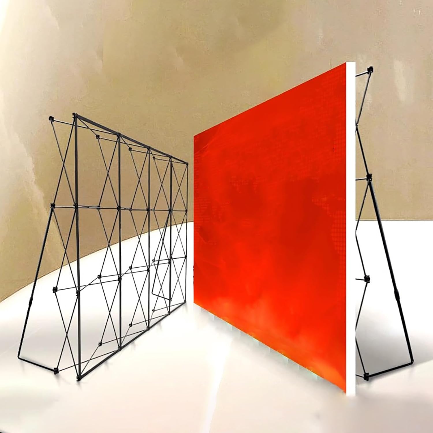 Portable Trade Show Backdrop Display Frame with Stand - 75x125ft