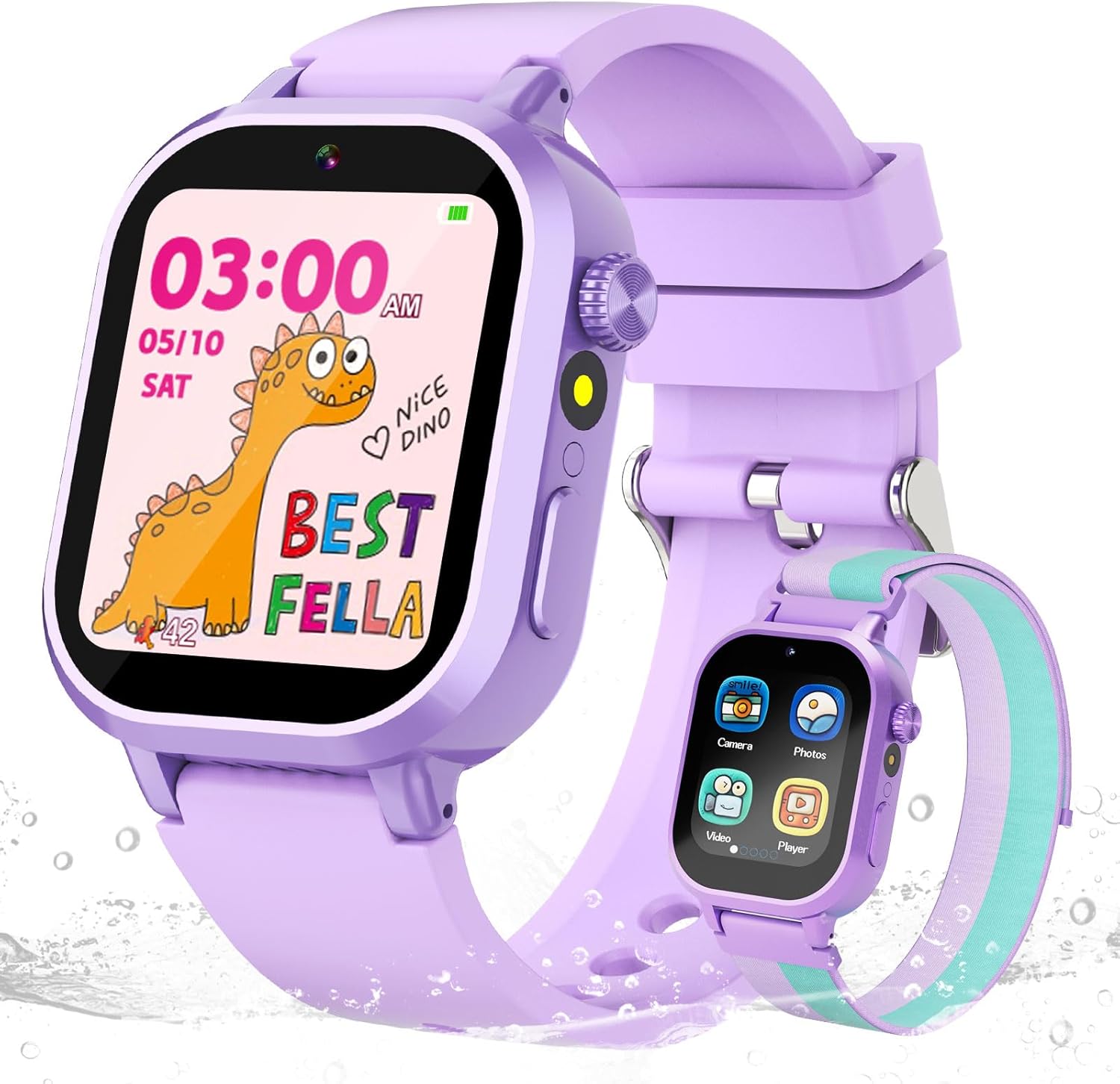 Kids Waterproof Smart Watch with HD Camera and 39 Puzzle Games