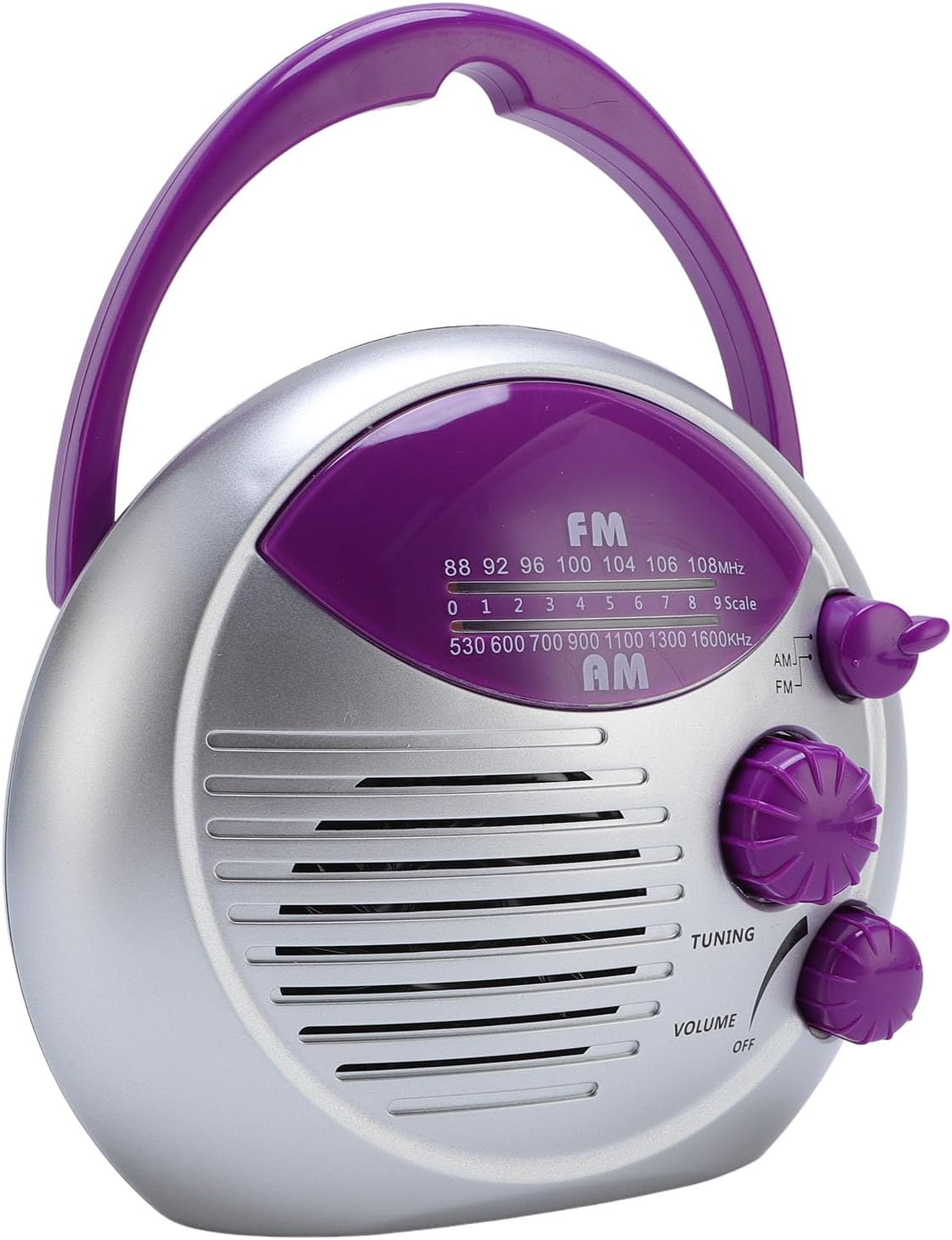 Waterproof Portable Shower Radio with AM FM and Battery Power