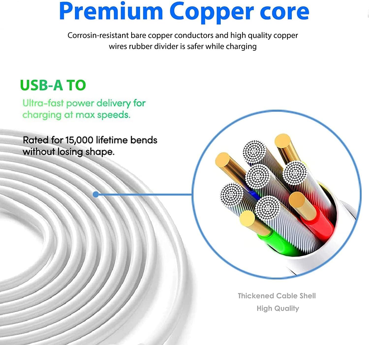 2 Pack Ring Indoor Outdoor Power Adapter Charger Cable