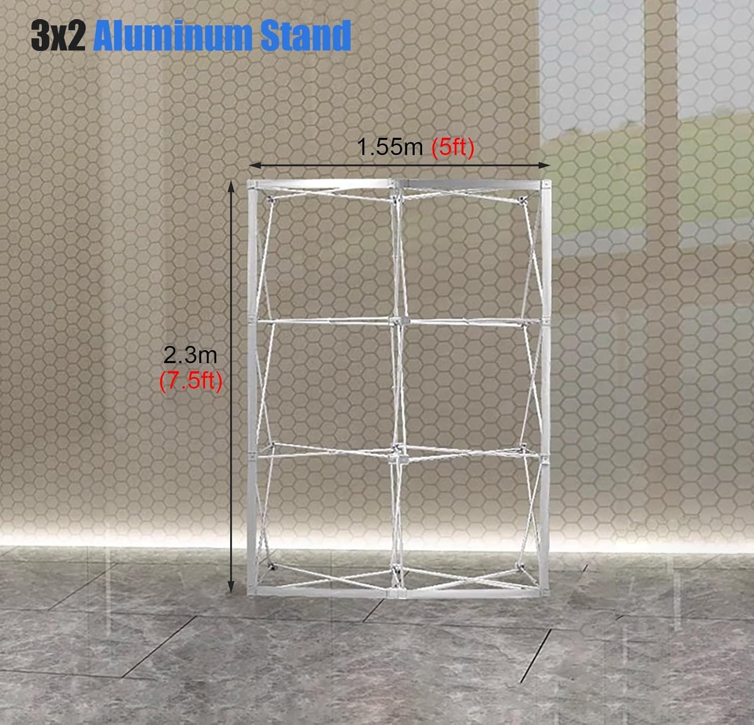 Foldable Aluminum Tension Backdrop Stand for Trade Shows and Events