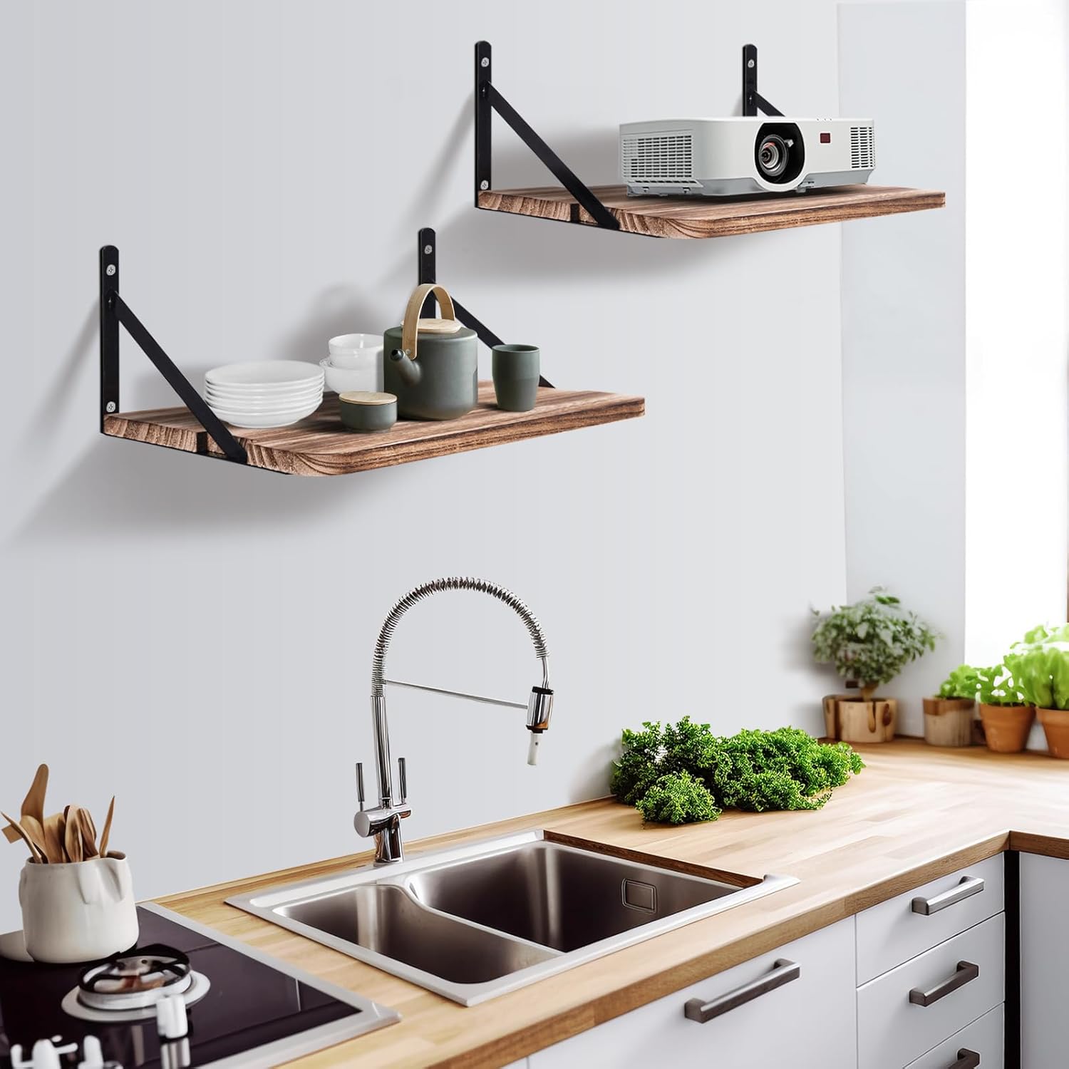 Projector Router Shelf - 162 x 11 Floating Mount Storage