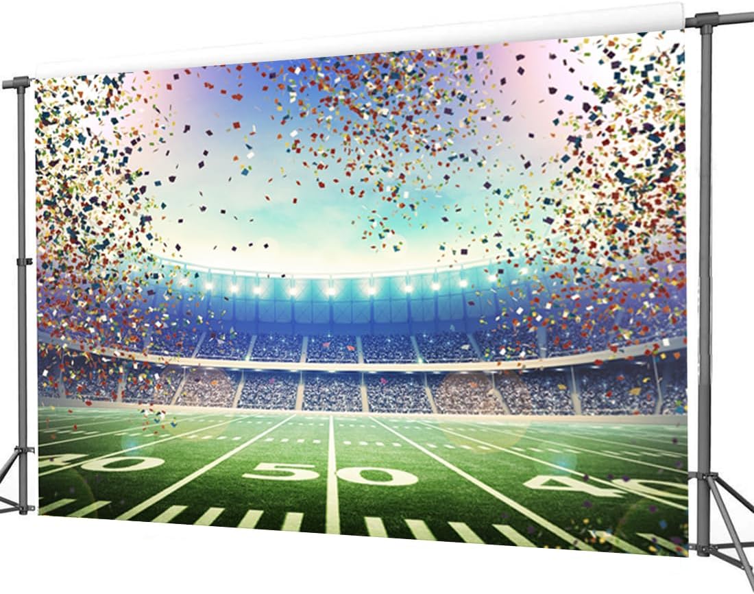 Dudaacvt 7x5FT Super Bowl Backdrop Red White Blue