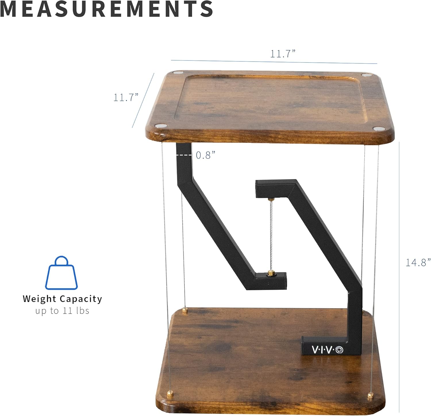 Vivo Anti-Gravity Speaker Stand - 15 Inch Modern Floating Holder