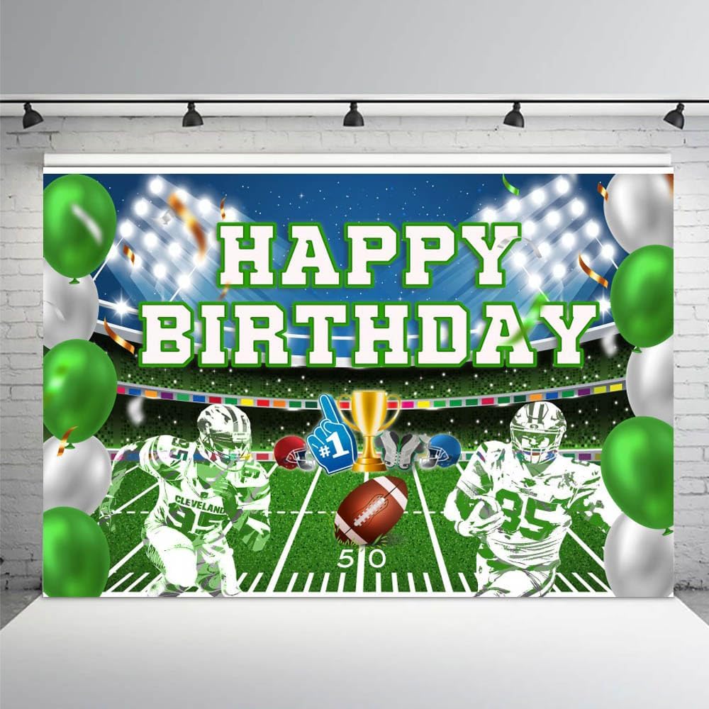 AIBIIN Football Birthday Party Backdrop 7x5ft