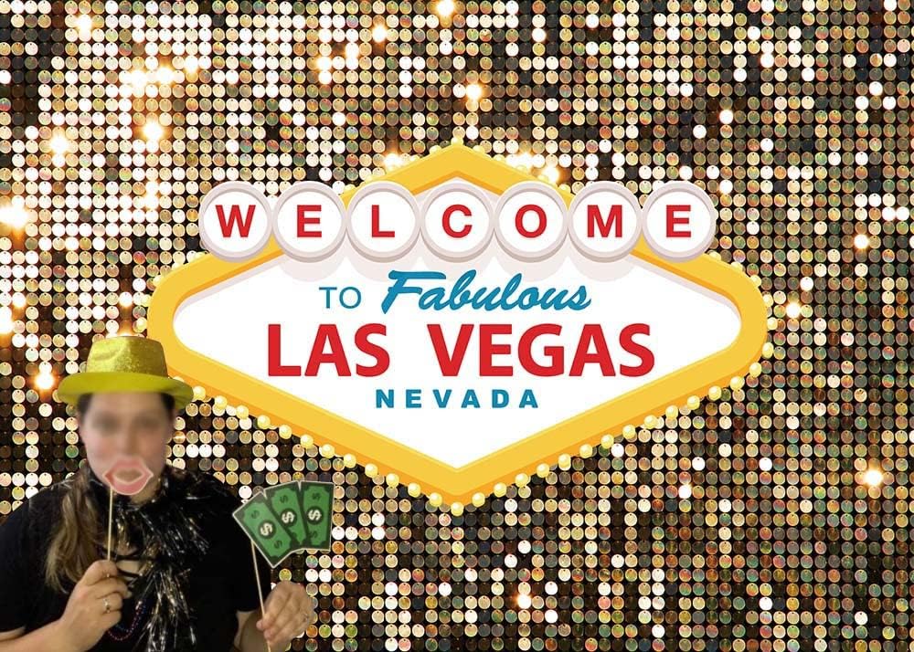 8x6ft Vegas Casino Poker Photo Backdrop