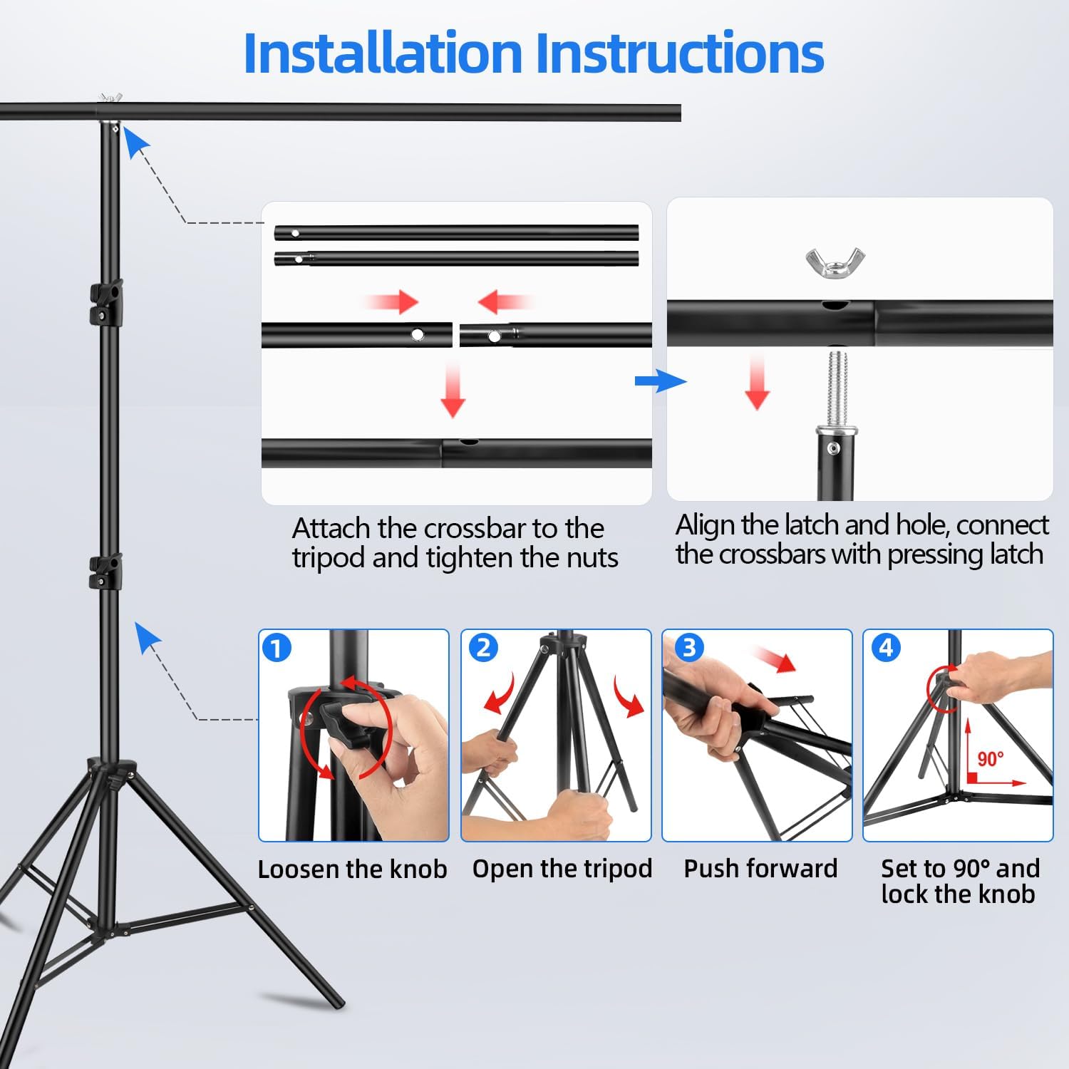 Hemmotop 7x5 ft T-Shape Photo Backdrop Stand