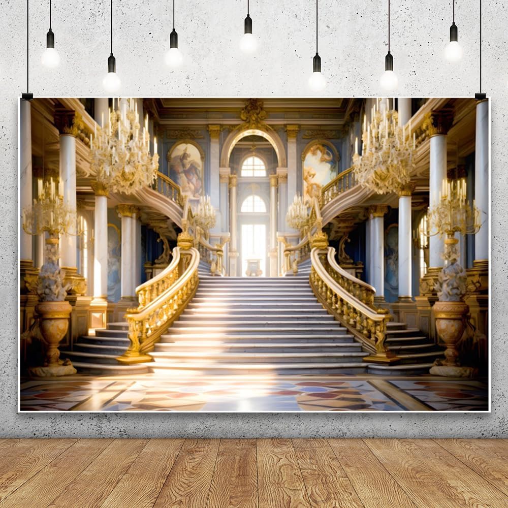Leyiyi 10x8ft Elegant Hall Backdrop for Photography