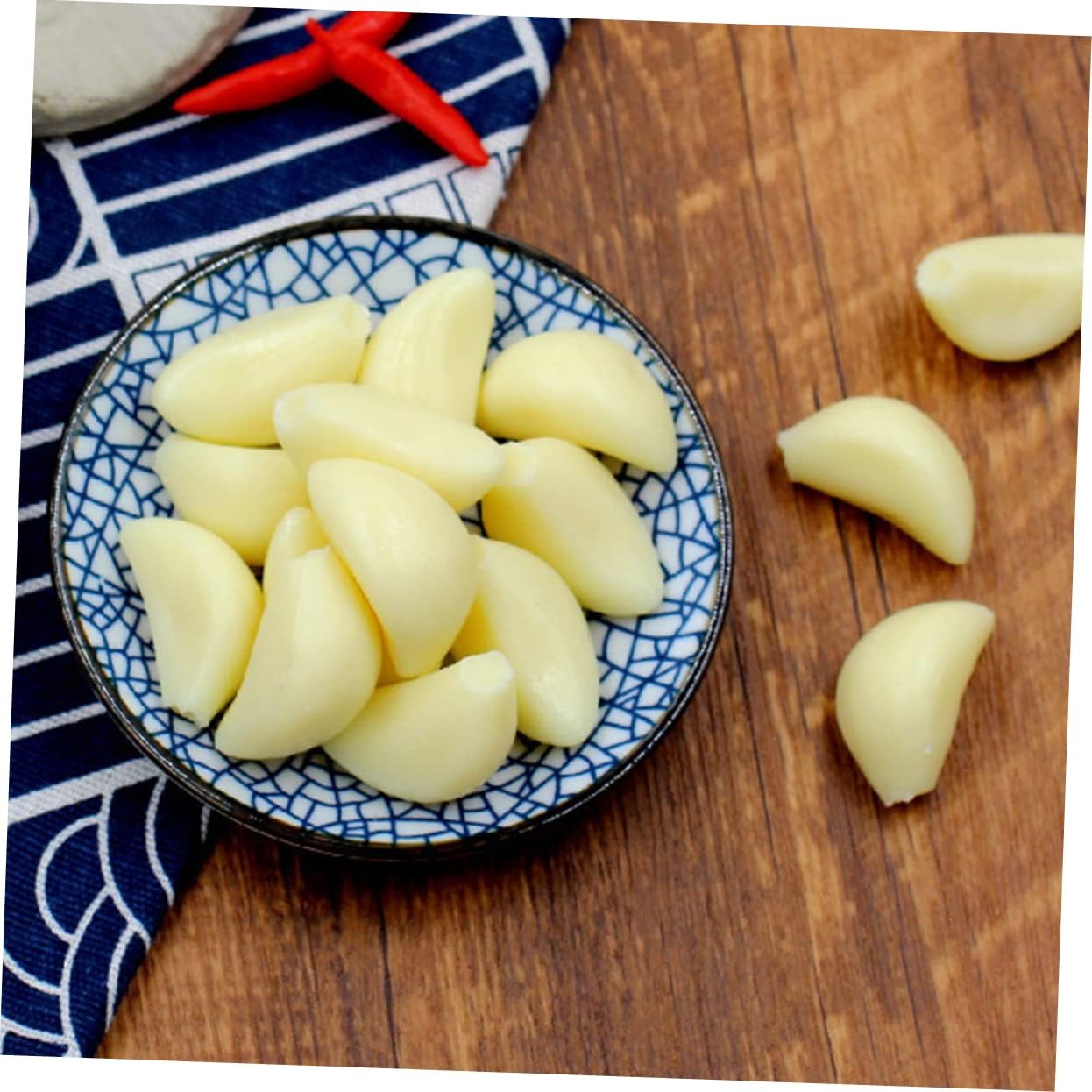 IMIKEYA Realistic Artificial Garlic Cloves for Kitchen Photography and Display