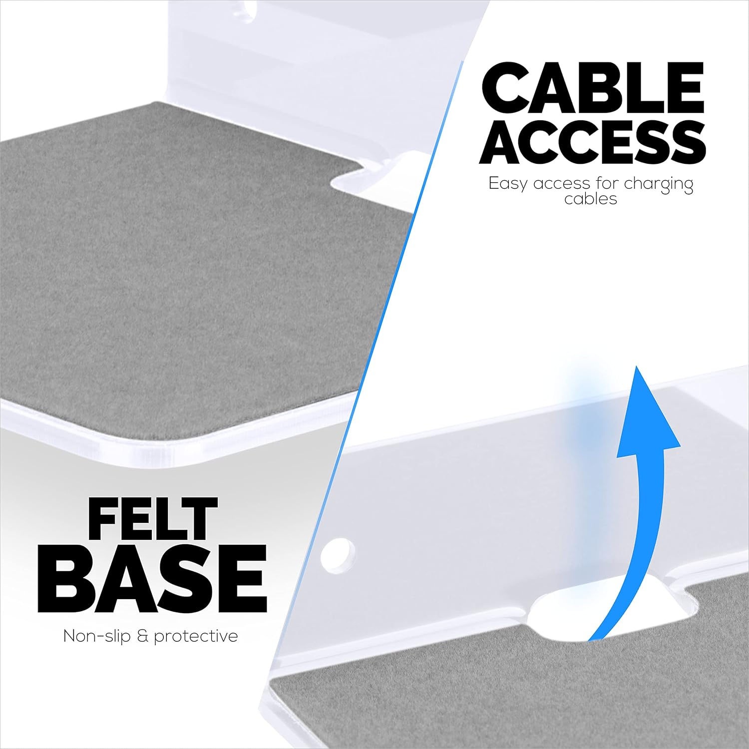 Brainwavz 2-Pack 4 Inch Floating Shelf Speaker Stand Holder