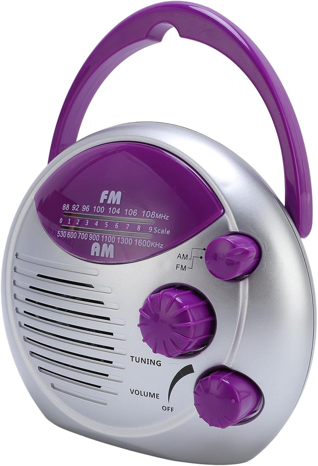 Waterproof Portable Shower Radio with AM FM and Battery Power