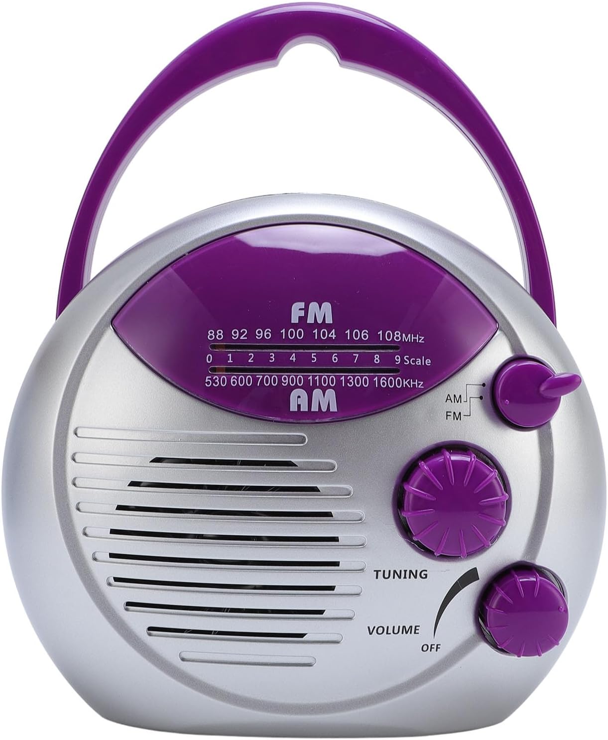 Waterproof Portable Shower Radio with AM FM and Battery Power