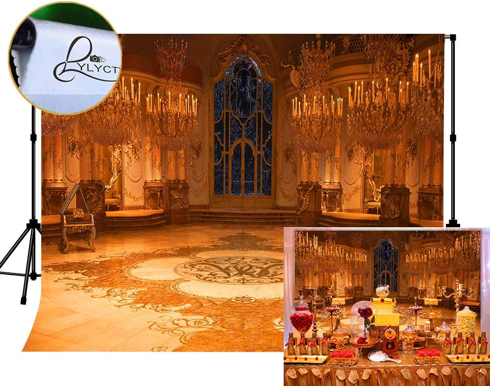 Premium 7x5ft Gold Palace Photo Booth Background