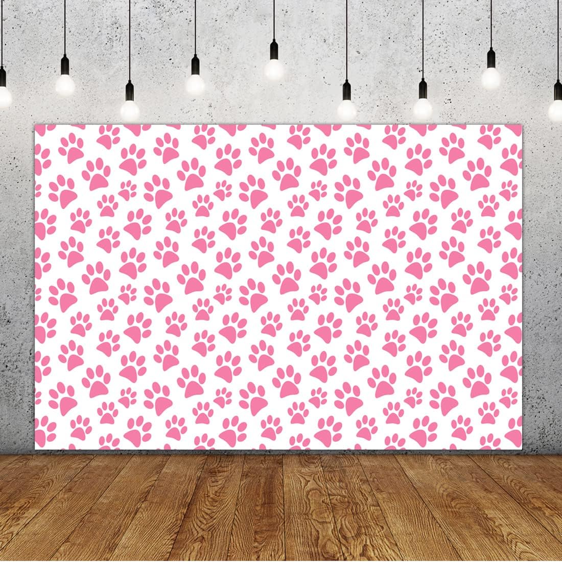 Lofaris Paw Prints Photo Background 5x3ft