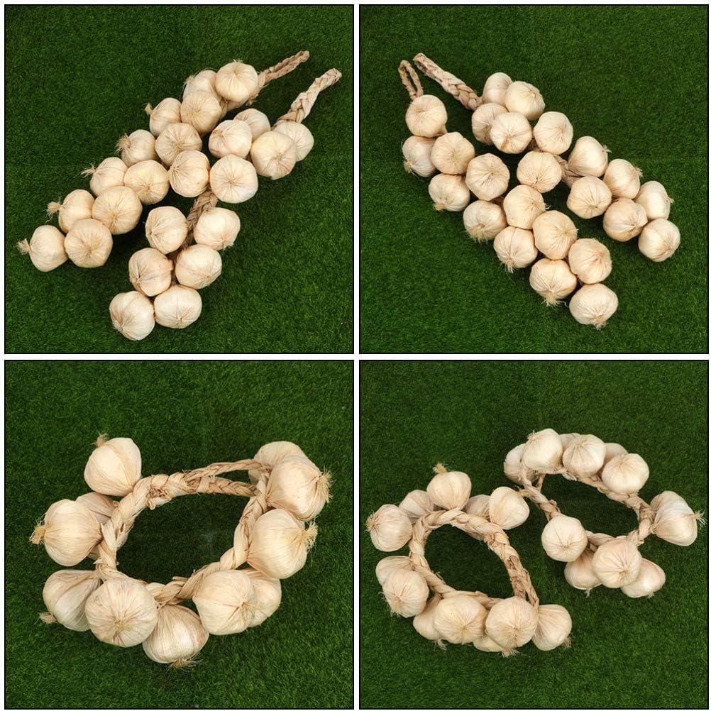 Yardwe Garlic Hanging String Decor 3pcs Photo Posing Prop