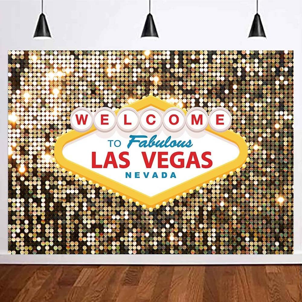 10x8ft Vegas Party Photo Background Polyester