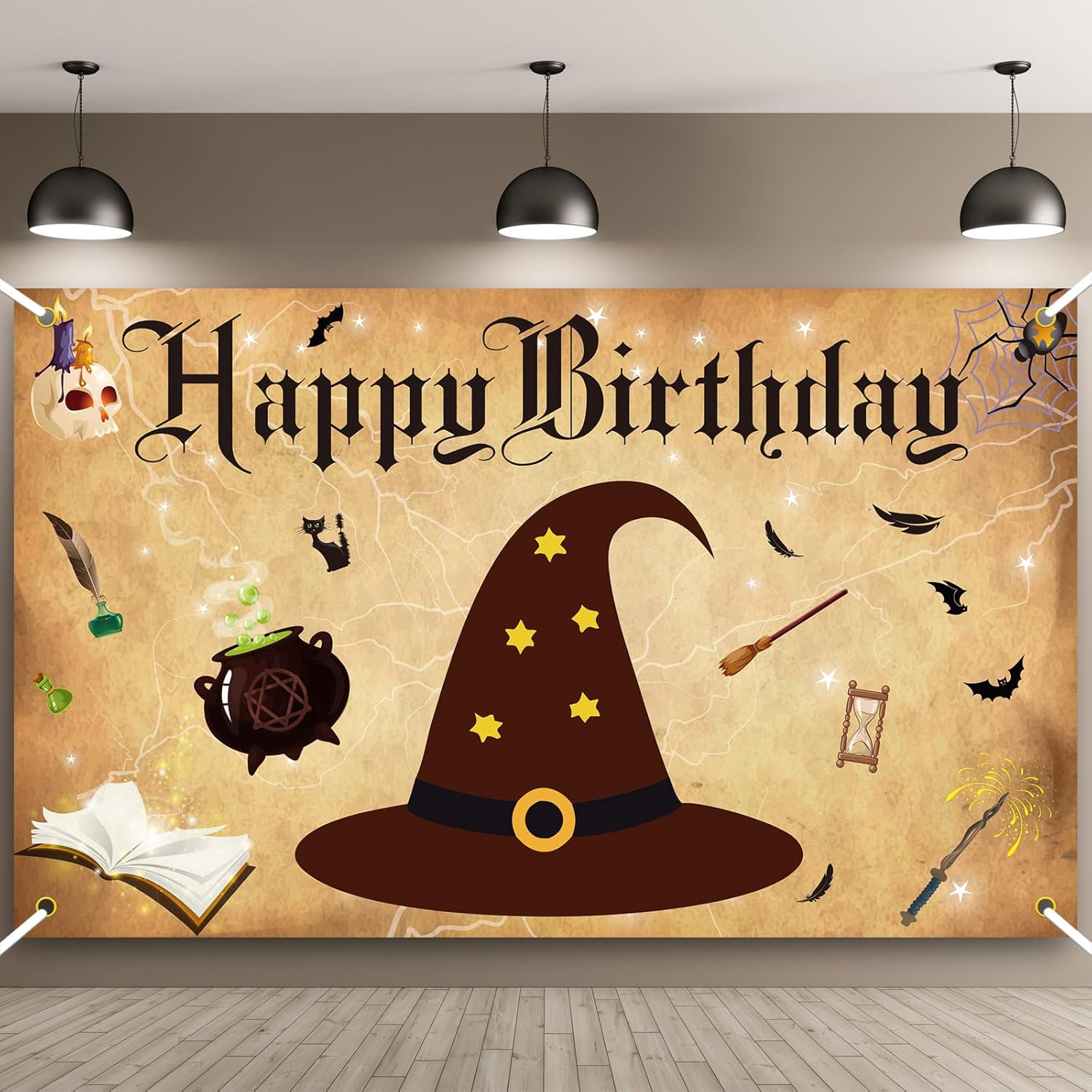 Wizard Birthday Backdrop Banners 6x36ft Party Decor Background