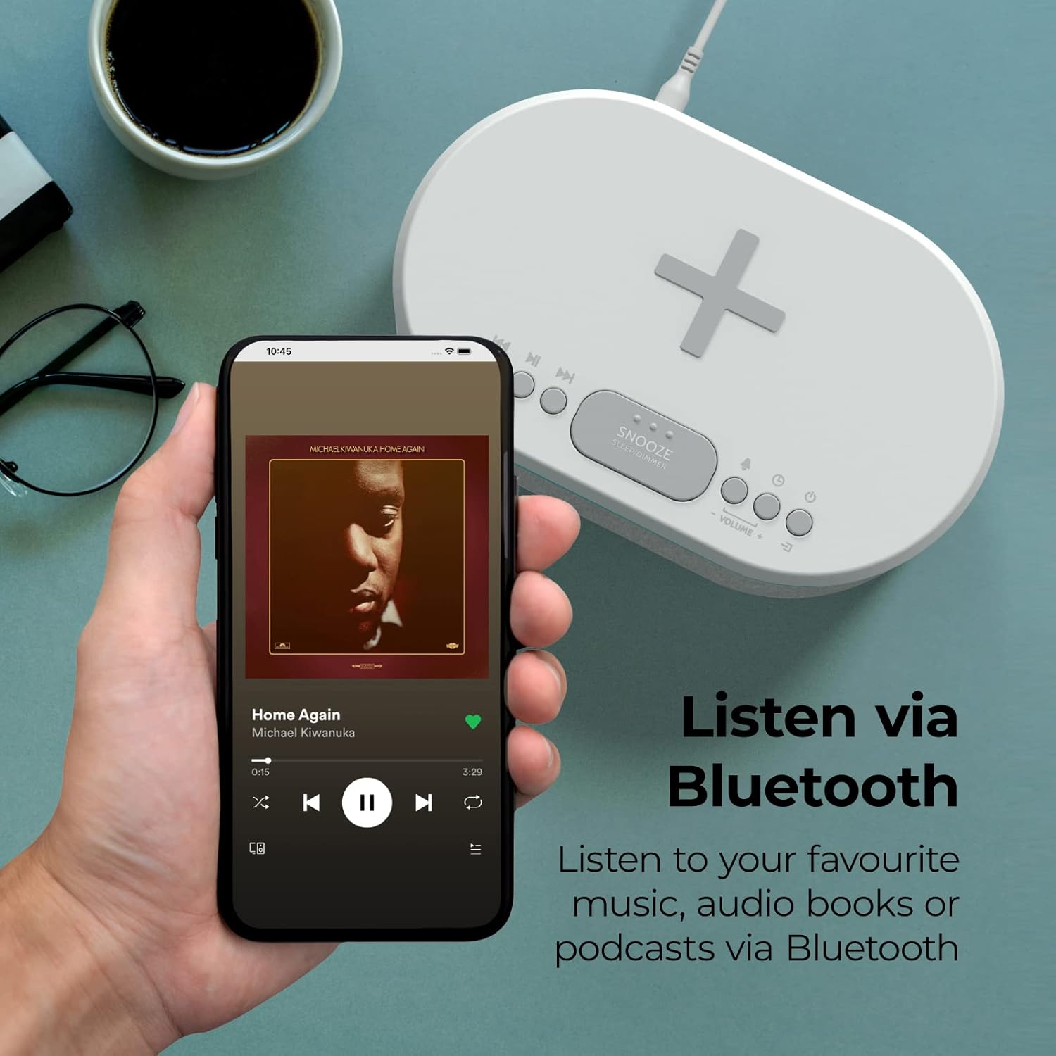 i Box Dawn Radio FM Bluetooth Speaker with Wireless Charging
